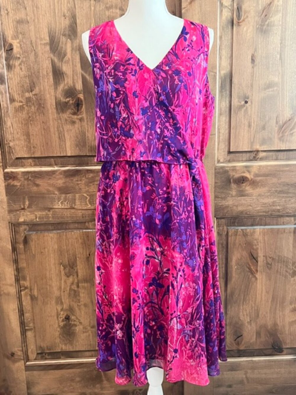 Coldwater Creek Sleeveless Floral Midi Dress